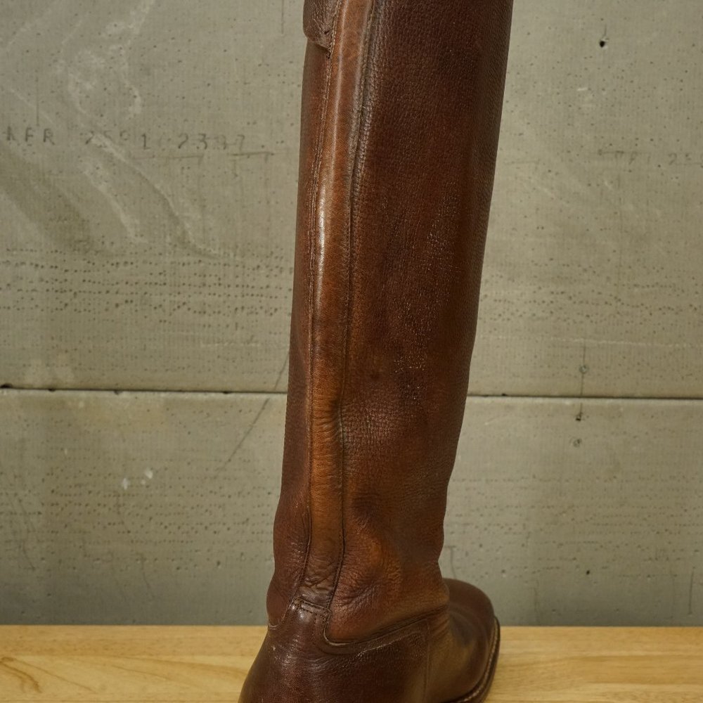 Bespoke Horse Equestrian Riding Boots Brown Leather Mens 8D Womens 9M - Picture 7 of 15